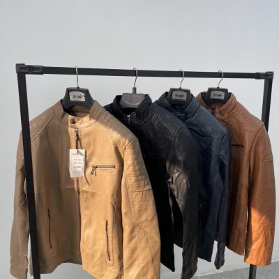 کاپشن کت چرم